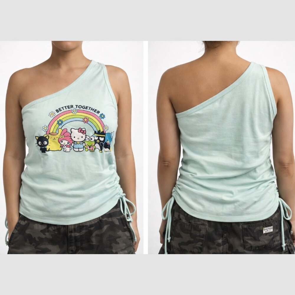 Hello Kitty & Friends “Better Together” One-Shoulder Tank NWT  - Juniors XXL